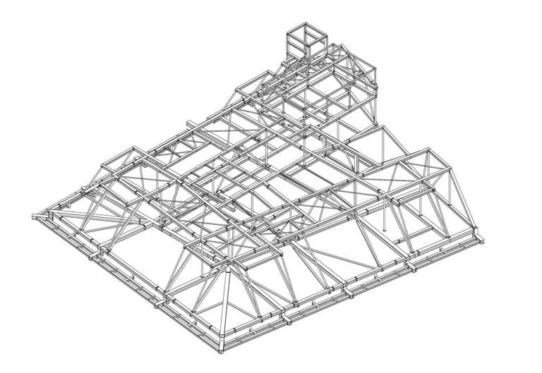 3d Skizze Stahlbau Dachgeschoss
