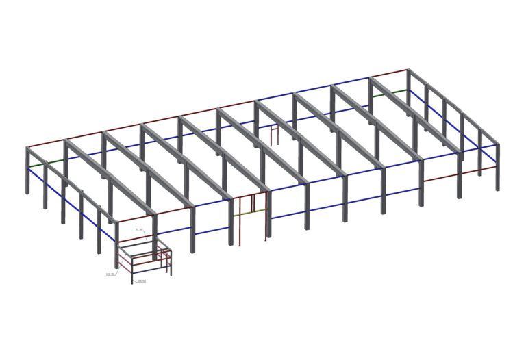 3d Skizze Stahlbau Halle